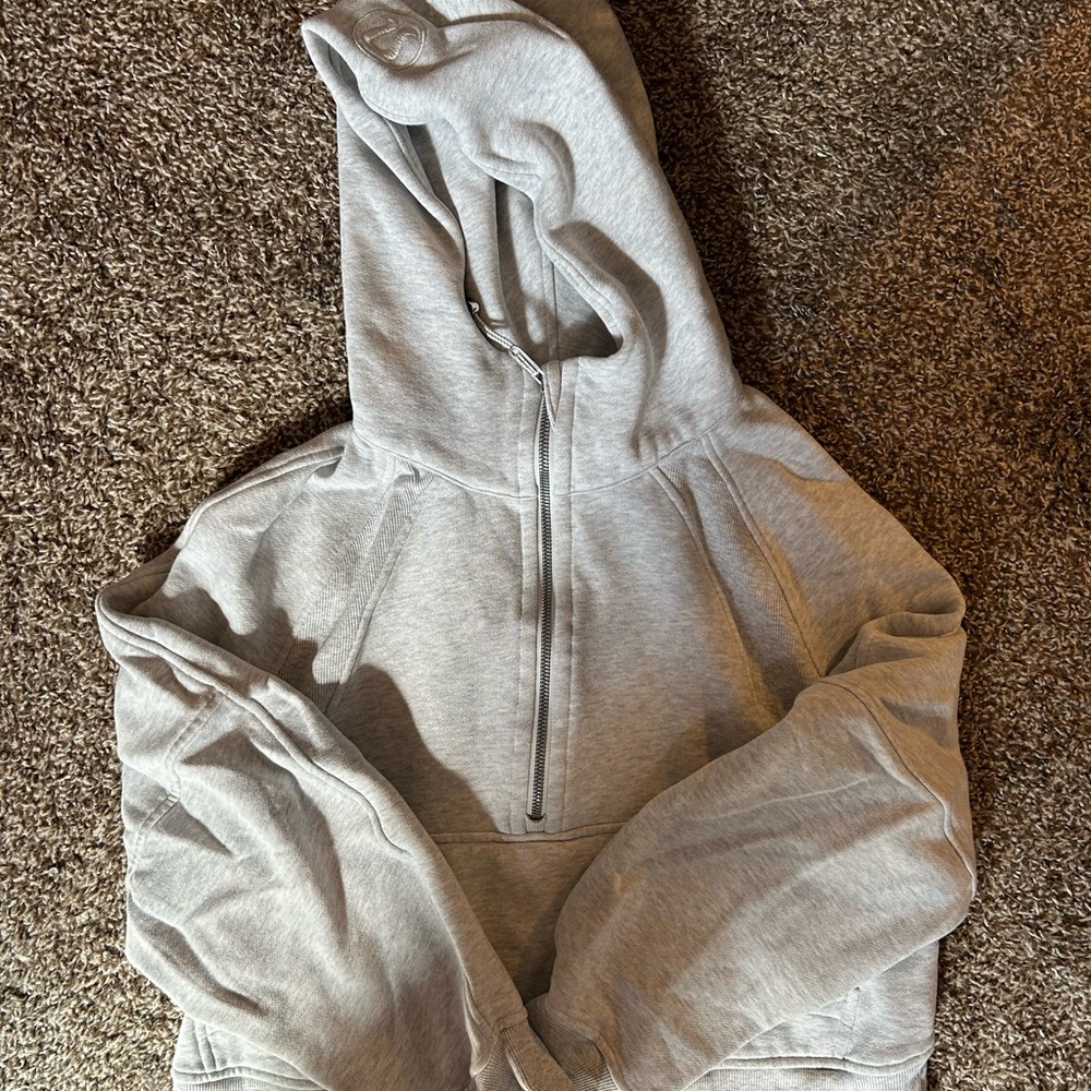 Gray Half-Zip Hoodie